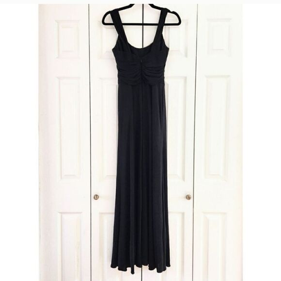 Badgley Mischka Black Full Length Formal Dress Beading Women's US Size 0 - Picture 3 of 7